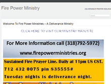 Tablet Screenshot of firepowerministry.org